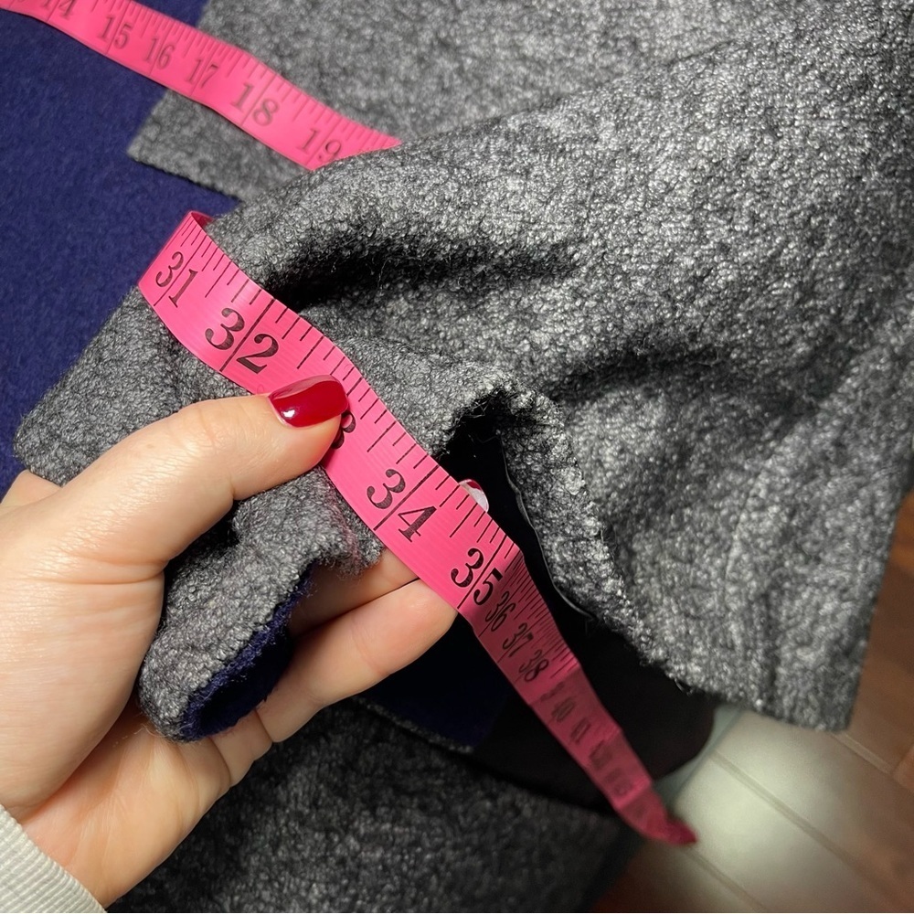 AngelEye London Wool Blend Colorblock fall layering Coat Blue Gray Women’s US8 - Picture 11 of 11